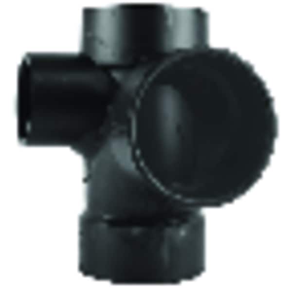 Charlotte Pipe 3 in. Hub X 3 in. D Hub ABS Sanitary Street Tee